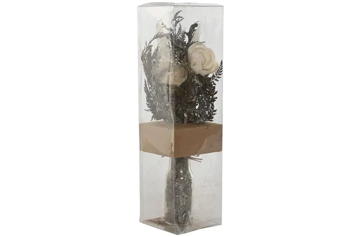 DKD Home Decor Planta de Flor Seca y Cristal Surtido de 3 Unidades DKD Home Decor Planta de Flor Seca y Cristal Surtido de 3 Unidades