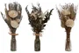 DKD Home Decor Planta de Flor Seca y Cristal Surtido de 3 Unidades