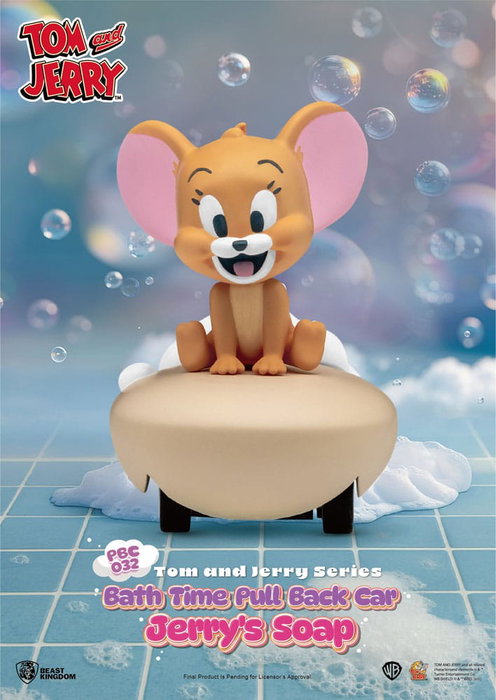 Tom & Jerry Pull Back Car Series Pack de 6 Coches de Cuerda Bath Time Blind Box