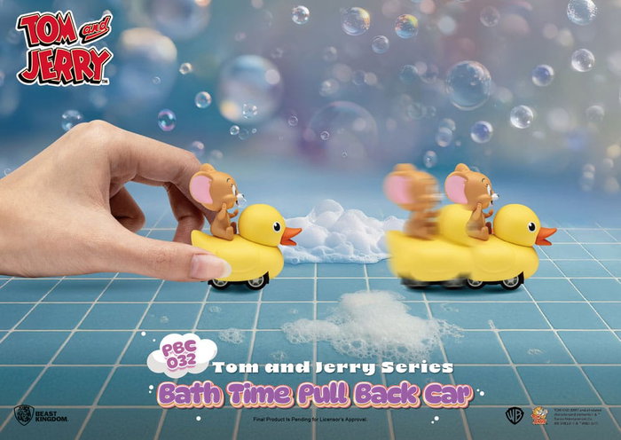 Tom & Jerry Pull Back Car Series Pack de 6 Coches de Cuerda Bath Time Blind Box