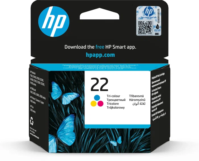 HP 22 Cartucho de tinta original Tri-color Cian Magenta Amarillo Rendimiento estándar 5 ml 165 páginas HP 22 Cartucho de tinta original Tri-color Cian Magenta Amarillo Rendimiento estándar 5 ml 165 páginas