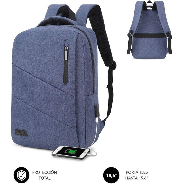 Subblim City Backpack Mochila para Portátil 15,6 pulg. Azul