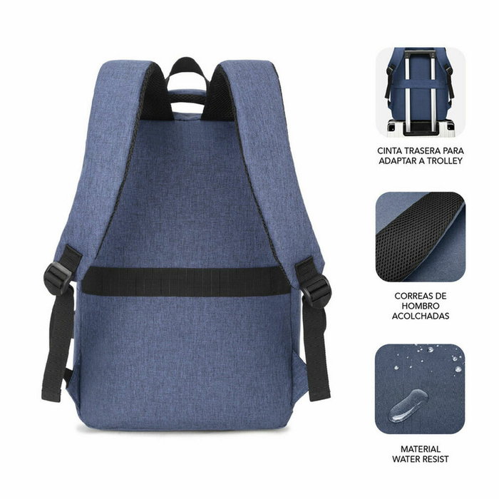 Subblim City Backpack Mochila para Portátil 15,6 pulg. Azul
