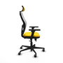 PIQUERAS Y CRESPO Silla de oficina Jorquera Amarillo/Blanco con mecanismo Sincro/Traslack y brazos 3D