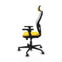 PIQUERAS Y CRESPO Silla de oficina Jorquera Amarillo/Blanco con mecanismo Sincro/Traslack y brazos 3D
