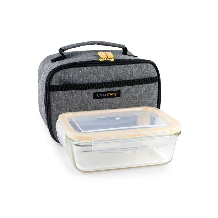 Ibili Porta alimentos gris con fiambrera de borosilicato