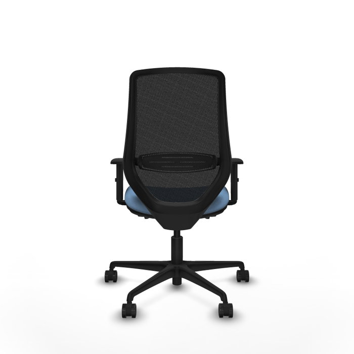 PIQUERAS Y CRESPO Silla de oficina Mardos con mecanismo Sincro/Traslack, Azul cielo/Negro