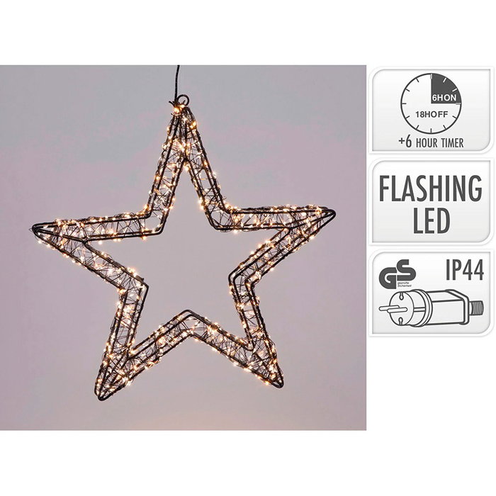 Basics Estrella de Navidad 1200 LEDs Luz Cálida Extra 56 x 56 cm Basics Estrella de Navidad 1200 LEDs Luz Cálida Extra 56 x 56 cm