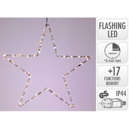 Basics Estrella LED Negro 56 cm