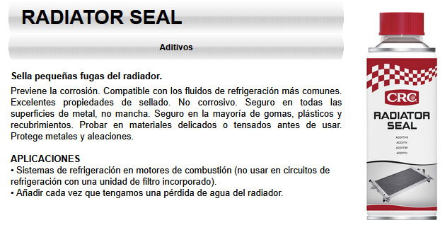 CRC Tapafugas Sellador de Radiador 200 ml