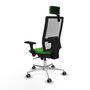 PIQUERAS Y CRESPO Silla de oficina Horna con mecanismo Sincro, Verde y Blanco