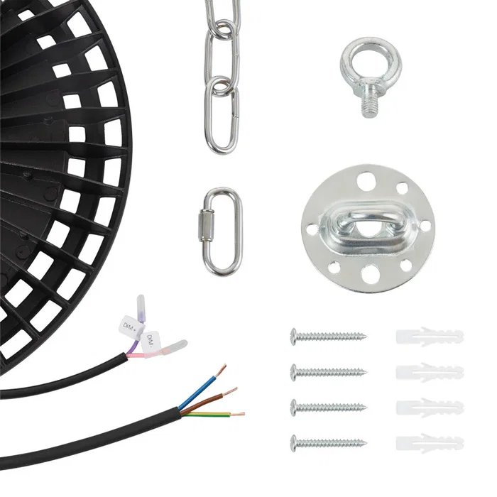 Campana LED 200W 34.000Lm 6000ºK IP65 Driver Regulable 0-10V 30.000H Iluminación Industrial Exterior Interior