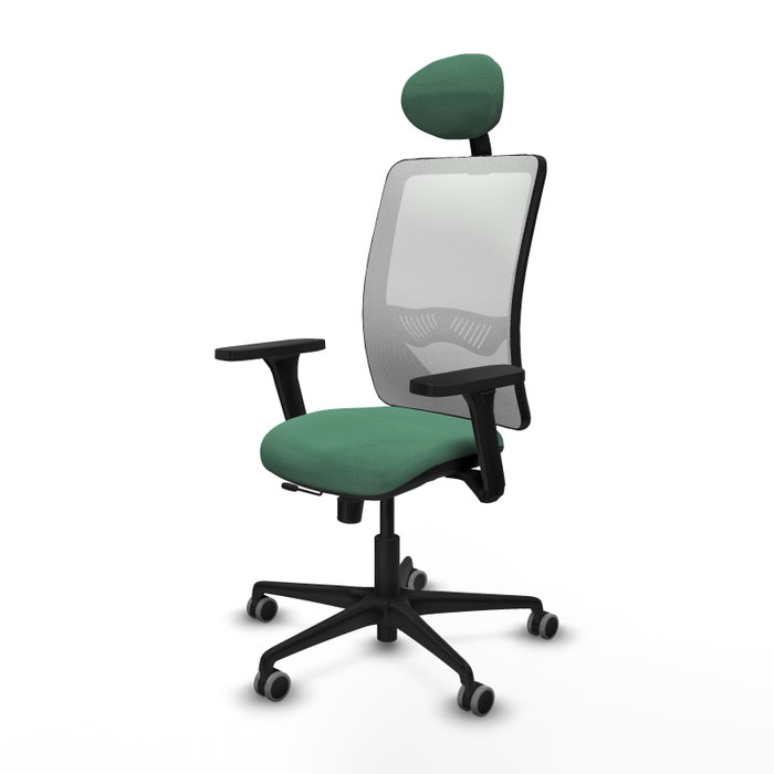 PIQUERAS Y CRESPO Silla de oficina Zulema con mecanismo Sincro/Traslack, Verde esmeralda y Blanco PIQUERAS Y CRESPO Silla de oficina Zulema con mecanismo Sincro/Traslack, Verde esmeralda y Blanco