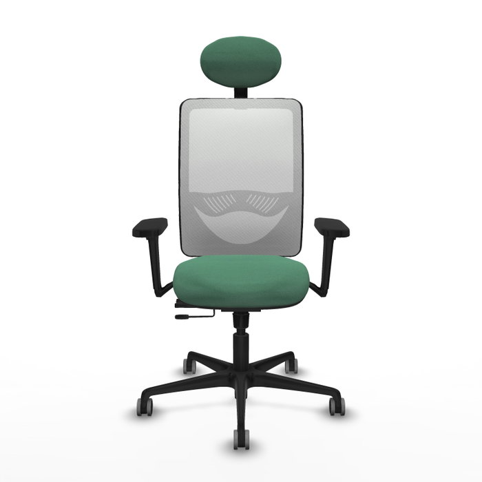 PIQUERAS Y CRESPO Silla de oficina Zulema con mecanismo Sincro/Traslack, Verde esmeralda y Blanco PIQUERAS Y CRESPO Silla de oficina Zulema con mecanismo Sincro/Traslack, Verde esmeralda y Blanco