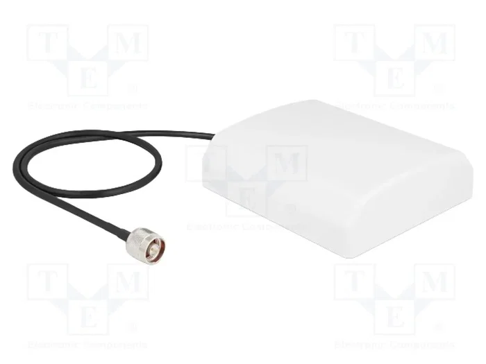 DeLOCK Antena WiFi 2,4 GHz 8 dBi Direccional con Conector N y Cable RG-58 de 50 cm Blanco para Exterior