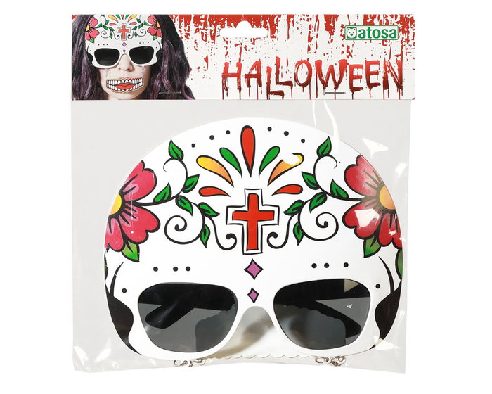 Gafas Catrina Diseño Calavera Detalles Florales Para Mujer