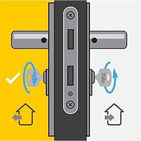 Yale Cilindro de Bloqueo Liberable para Puerta de Entrada/Exterior, 6 Pines, 4 Llaves, 30x40 mm