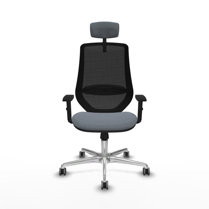 PIQUERAS Y CRESPO Silla de oficina Mardos con mecanismo Sincro, Gris y Negro