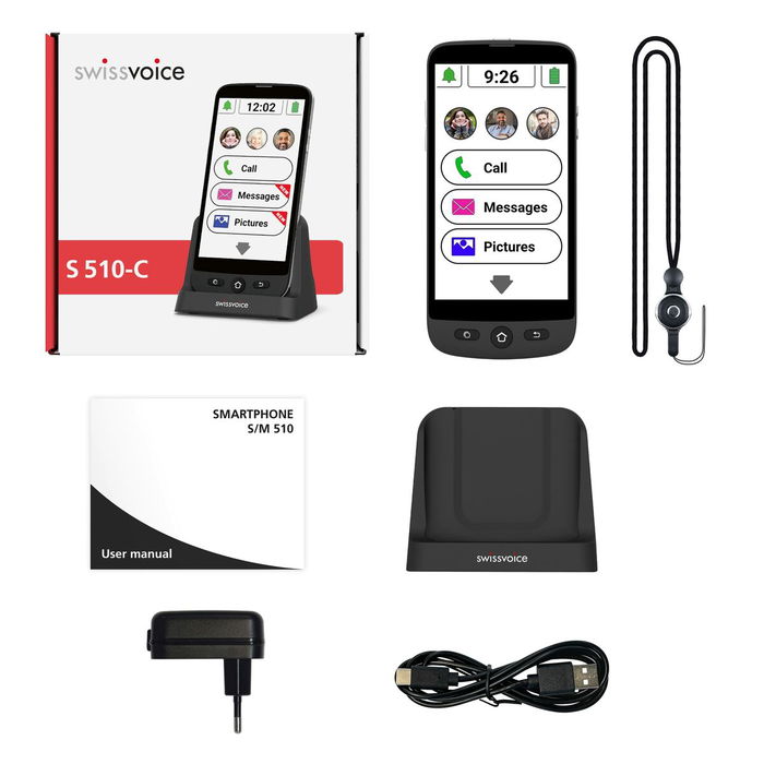 Smartphone Swiss Voice S510-C Negro