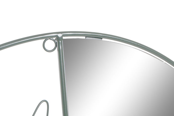 DKD Home Decor Espejo Green charm 25x50 cm Moderno Hierro Cristal Hojas (4 Unidades) 50 x 50 x 2 cm