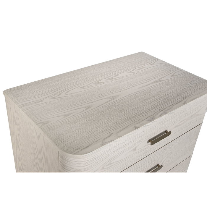 DKD Home Decor Cómoda Tradicional Nelly de 5 cajones, Gris claro