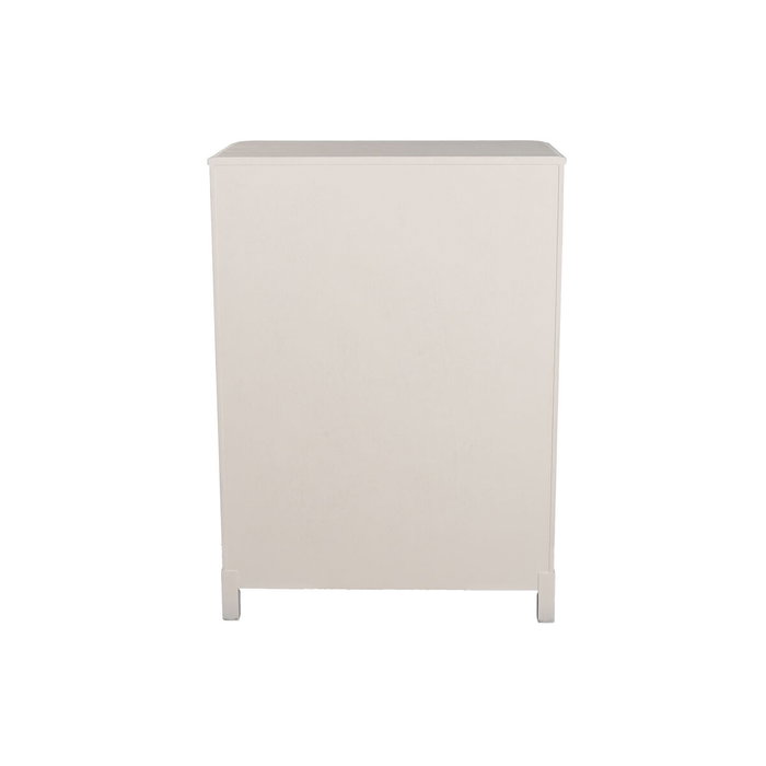 DKD Home Decor Cómoda Tradicional Nelly de 5 cajones, Gris claro