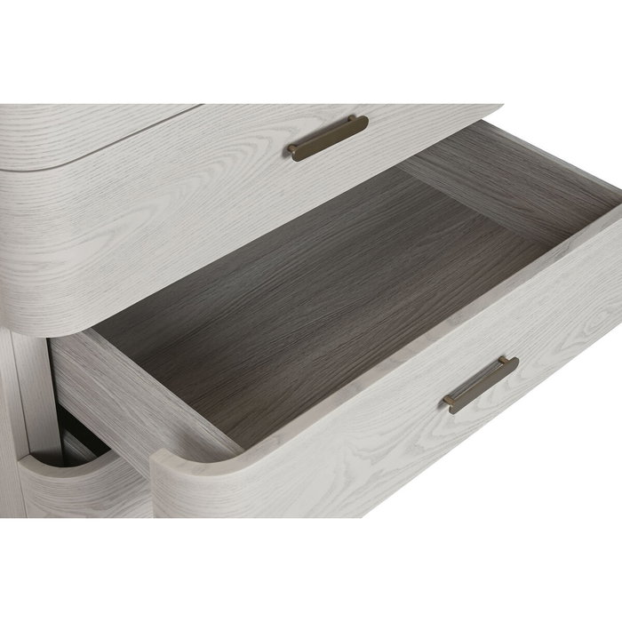 DKD Home Decor Cómoda Tradicional Nelly de 5 cajones, Gris claro