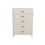 DKD Home Decor Cómoda Tradicional Nelly de 5 cajones, Gris claro