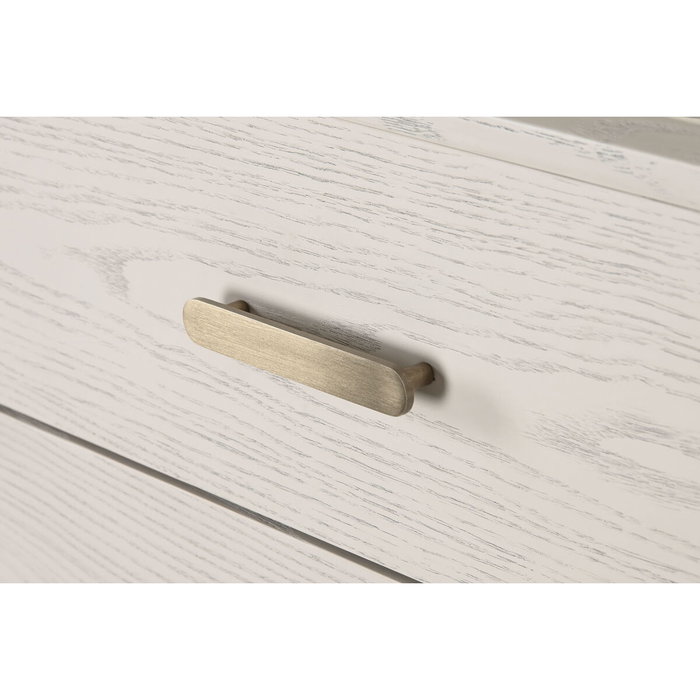 DKD Home Decor Cómoda Tradicional Nelly de 5 cajones, Gris claro