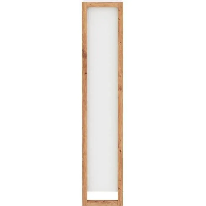 Denver Zapatero 49A Blanco/Roble - 70 x 25 x 125 cm