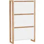 Denver Zapatero 49A Blanco/Roble - 70 x 25 x 125 cm