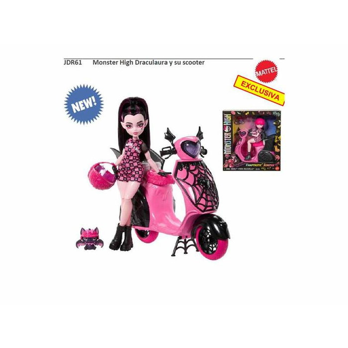 Mattel Monster High Draculaura con su Scooter y Count Fabulous Mattel Monster High Draculaura con su Scooter y Count Fabulous