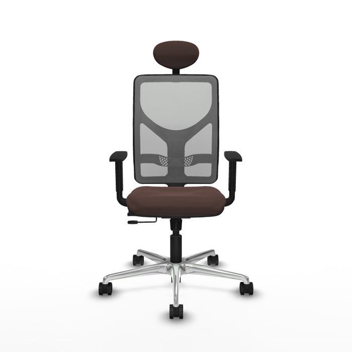 PIQUERAS Y CRESPO Silla de oficina Motilla con mecanismo Sincro/Traslack, marrón y gris PIQUERAS Y CRESPO Silla de oficina Motilla con mecanismo Sincro/Traslack, marrón y gris