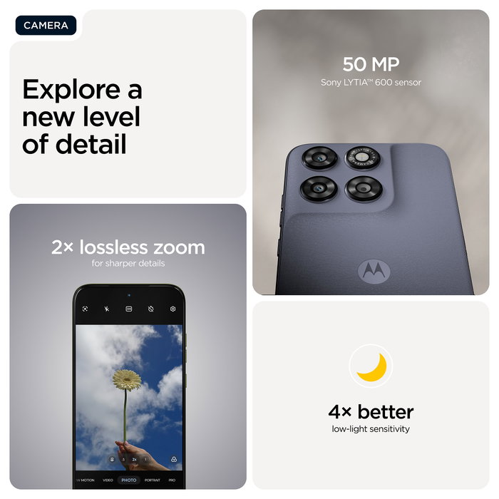 Motorola Moto g67 5G, 256 GB, 4 GB RAM, Gris