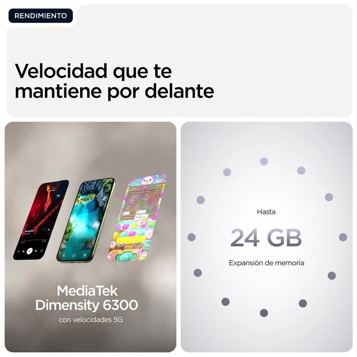 Motorola moto g67 5G Smartphone - 6.8" Extreme AMOLED 120Hz, 256GB, 4GB RAM, Dual SIM, Cámara Sony 50MP, IP64, Color Gris