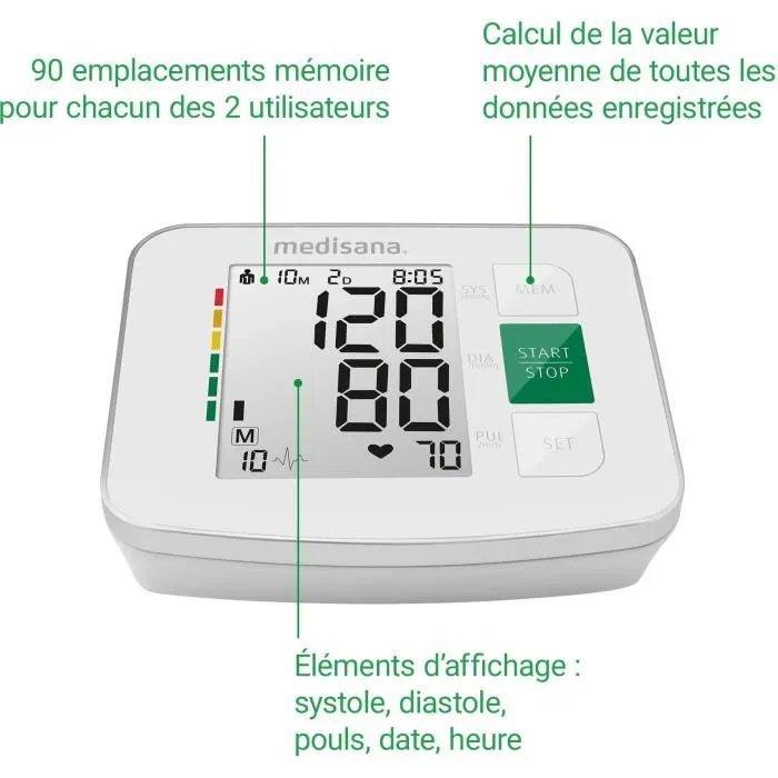 Medisana Tensiómetro BU 512 Blanco