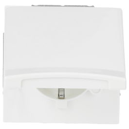 BUSCH-JAEGER 2CKA002064A0289 Enchufe para Exterior Tapa Abatible UP Alpinweiß Mate IP44