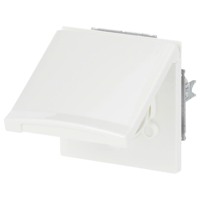 BUSCH-JAEGER 2CKA002064A0289 Enchufe para Exterior Tapa Abatible UP Alpinweiß Mate IP44