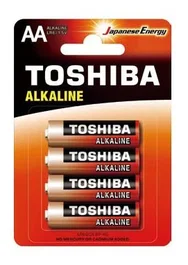 Toshiba Pack de 4 Pilas AA Alcalinas 1.5V LR6GCA BP-4C para uso doméstico - Baterías desechables