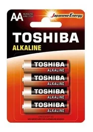 Toshiba Pack de 4 pilas AA Alkaline LR6 1,5V