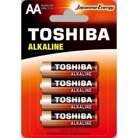 Toshiba Pack de 4 Pilas AA Alcalinas LR6 1.5V - Alto Rendimiento Toshiba Pack de 4 Pilas AA Alcalinas LR6 1.5V - Alto Rendimiento