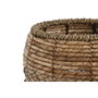 DKD Home Decor Set de 3 Maceteros de Fibra y Metal Natural 35x35x25 cm