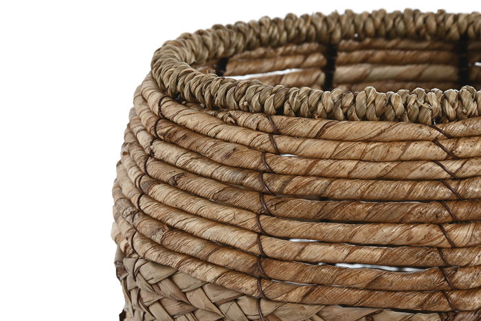 DKD Home Decor Macetero Tropical Set de 3 Fibra Metal Natural 35 x 25 x 35 cm DKD Home Decor Macetero Tropical Set de 3 Fibra Metal Natural 35 x 25 x 35 cm