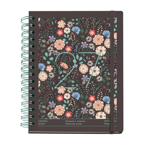 MIQUELRIUS Agenda Anual 2027 Trends Liberty Wire-O Tapa Extra Brown MIQUELRIUS Agenda Anual 2027 Trends Liberty Wire-O Tapa Extra Brown