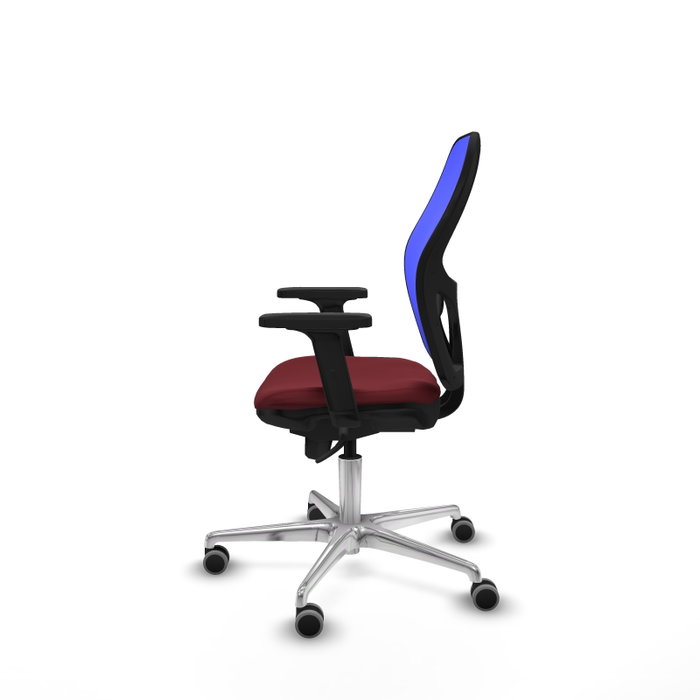 PIQUERAS Y CRESPO Silla de oficina Jorquera con mecanismo Sincro, Granate y Azul PIQUERAS Y CRESPO Silla de oficina Jorquera con mecanismo Sincro, Granate y Azul