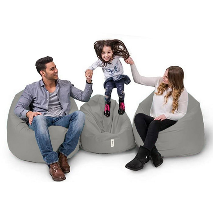 Atelier Del Sofa 100 Cushion Pouf - Gris Humo para Jardín, 100cm Diámetro, Impermeable, Espuma Reciclada