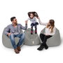Atelier Del Sofa 100 Cushion Pouf - Gris Humo para Jardín, 100cm Diámetro, Impermeable, Espuma Reciclada