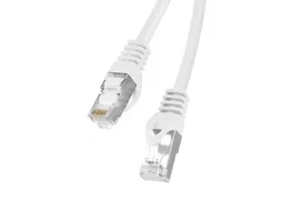 Lanberg Patchcord Cable de Red RJ45 Cat.6 F/UTP (FTP) 0.5m Blanco Conector Placa PCF6-10CC-0050-W