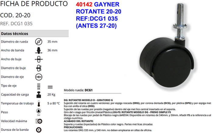 Rueda 20-20 DCG1 035 Rueda 20-20 DCG1 035