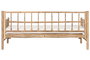 DKD Home Decor Sofá de Jardín y Terraza con Cojín Desenfundable, Marrón Crudo, Bambú y Algodón, 180 x 70 x 80 cm